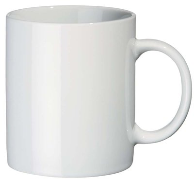 Чашка керамічна 330мл біла с1 фото