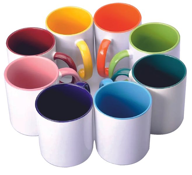 Чашка керамічна 330мл кольорова  с2 фото